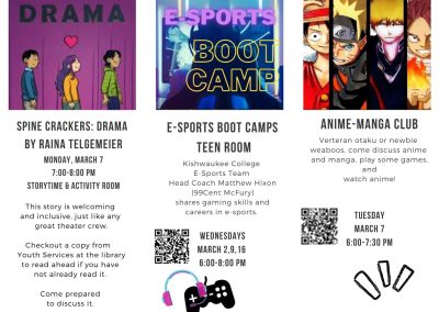 Middle School Library Fun, March Newsletter
